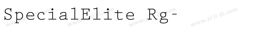 SpecialElite Rg字体转换